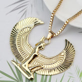 Egyptian Goddess Isis Wings Pendant Necklace